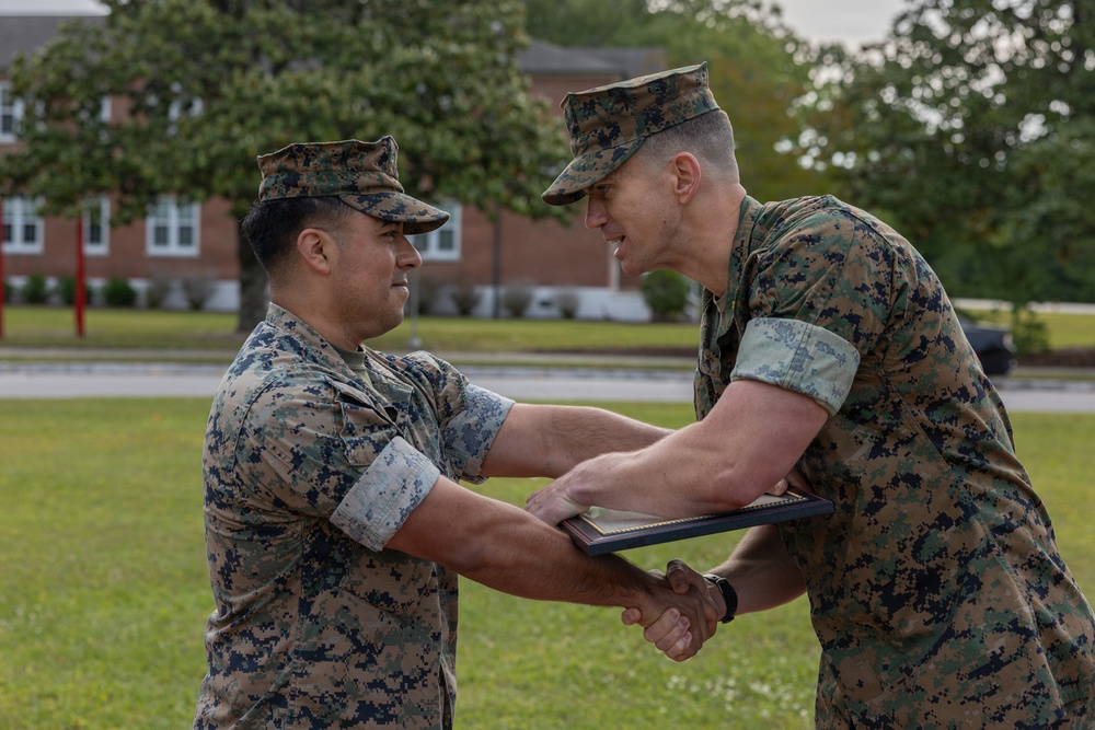 Gunnery Sgt. Alejandro Abrego Promotion Ceremony