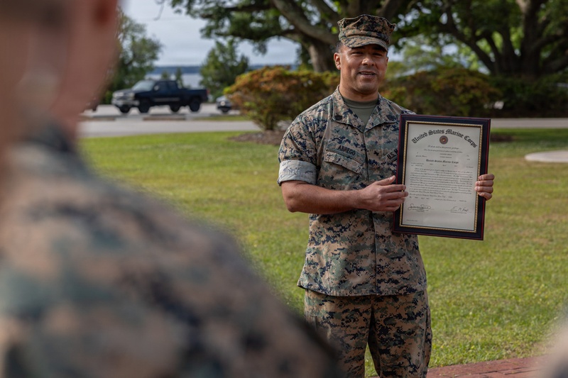 Gunnery Sgt. Alejandro Abrego Promotion Ceremony
