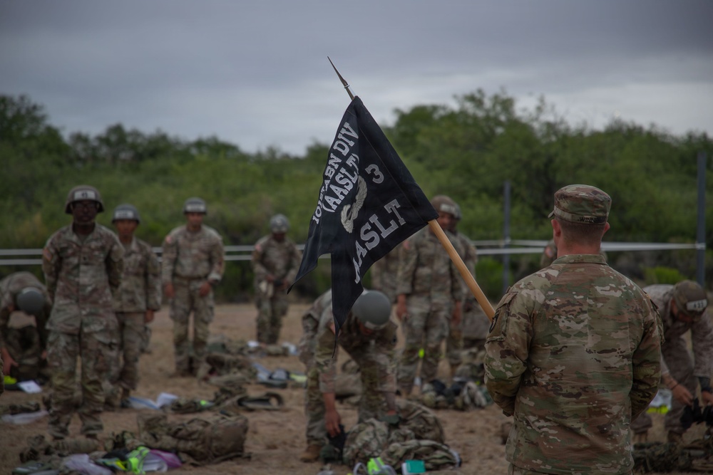JTF-SB service members complete a 12-mile ruck march during Air Assault training