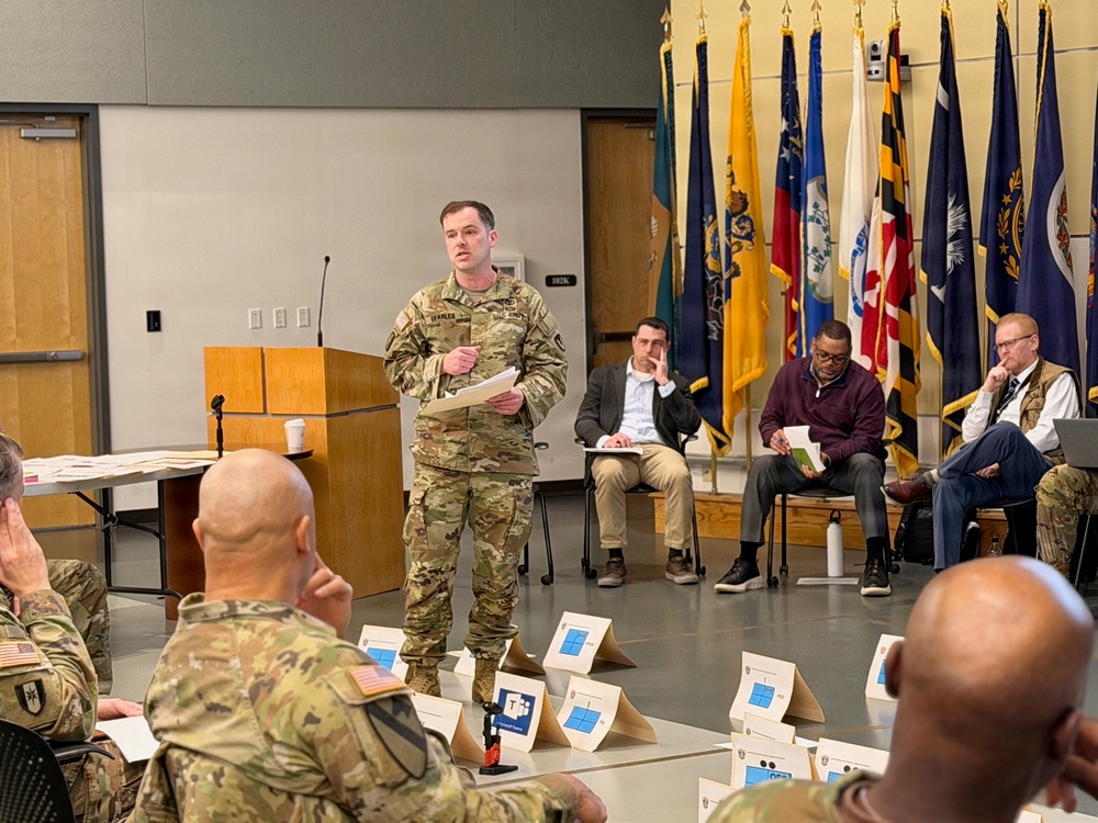 Maj. Searles briefs at ROC drill
