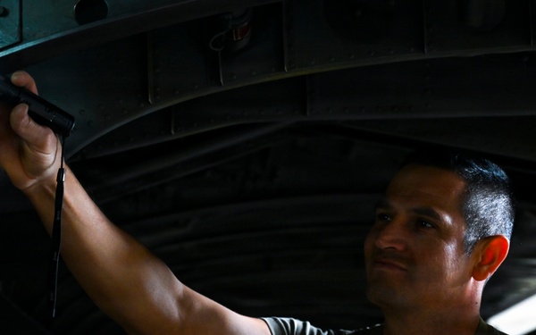 94th MXS Airmen perform C-130H isochronal inspection