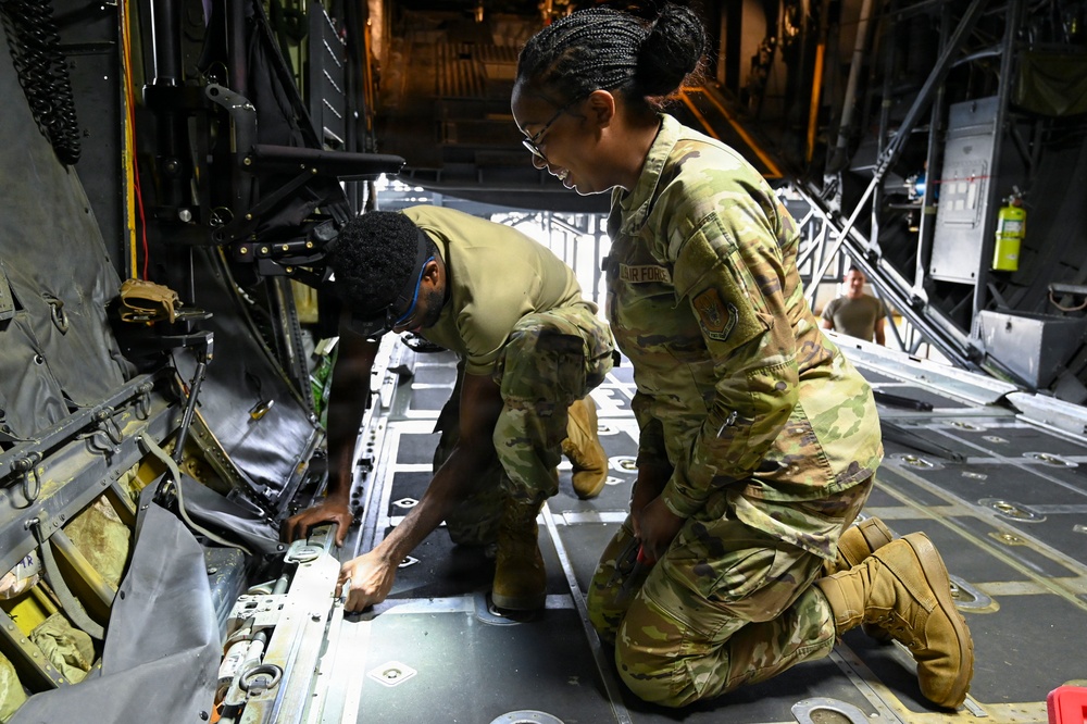 94th MXS Airmen perform C-130H isochronal inspection