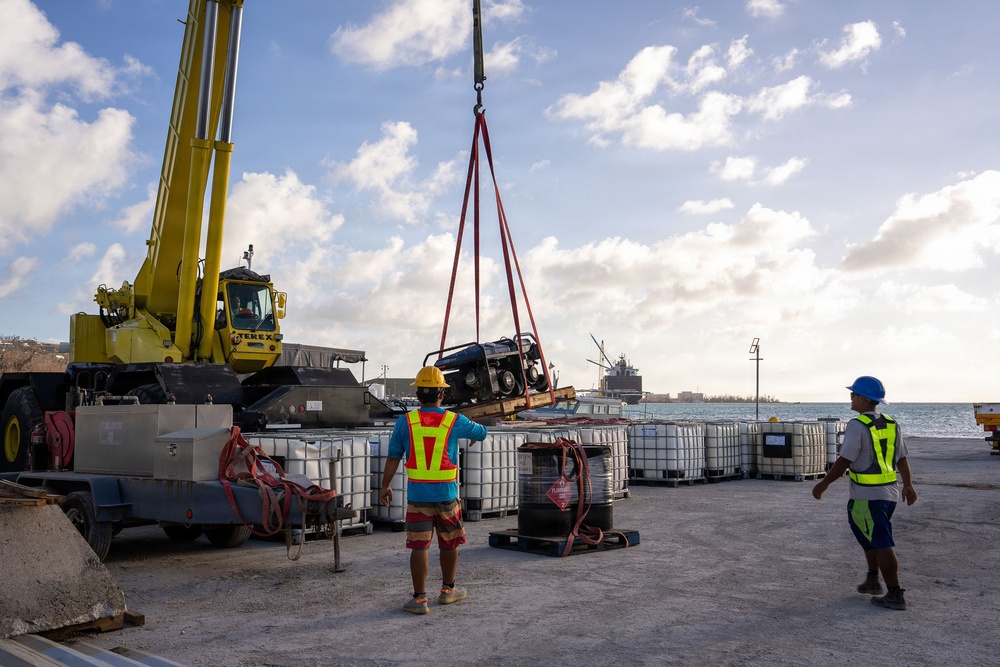 Local Barges Ship FEMA commodities and Department of War assets across CNMI