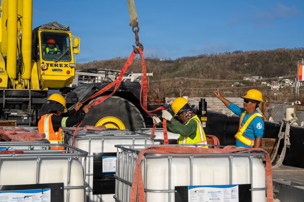 Local Barges Ship FEMA commodities and Department of War assets across CNMI