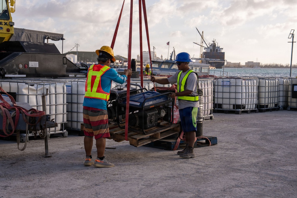 Local Barges Ship FEMA commodities and Department of War assets across CNMI