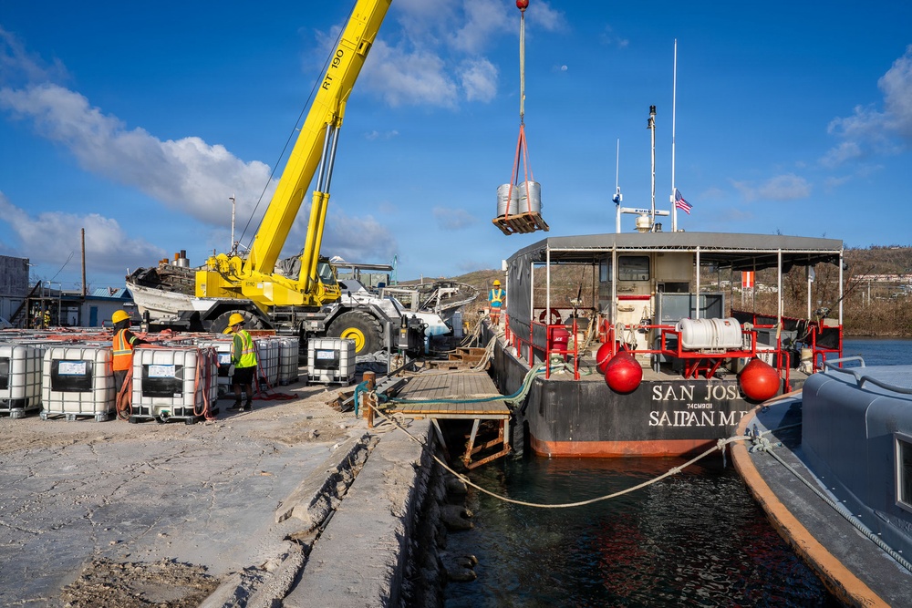Local Barges Ship FEMA commodities and Department of War assets across CNMI