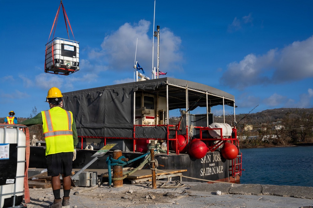 Local Barges Ship FEMA commodities and Department of War assets across CNMI