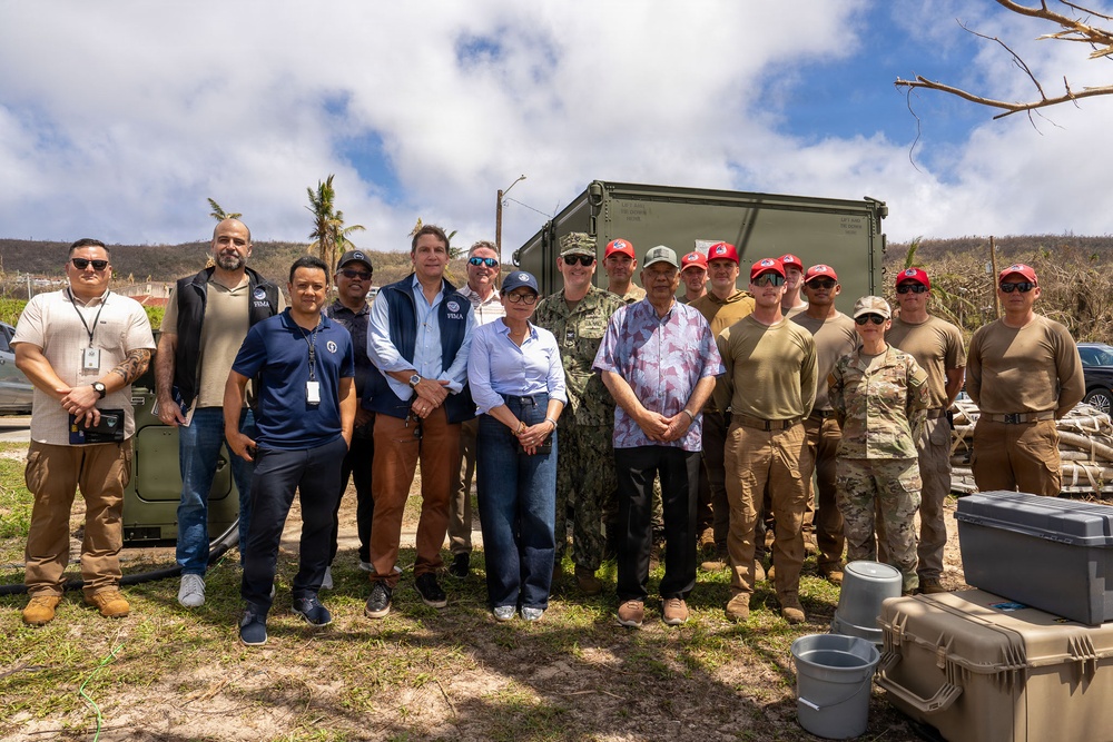 Local and Federal Officials Survey Public Building Damage Across Saipan, Visit American Red Cross Shelter