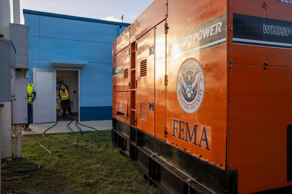FEMA Installs Generator to American Red Cross Shelter in Saipan, CNMI