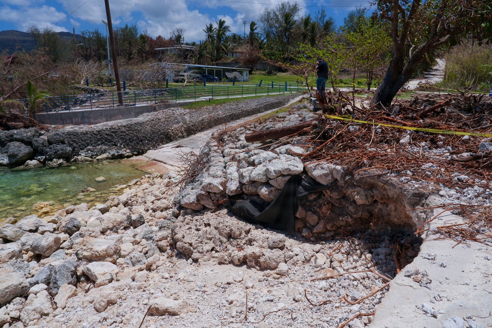 Damage and Debris Scatter Across Rota, CNMI