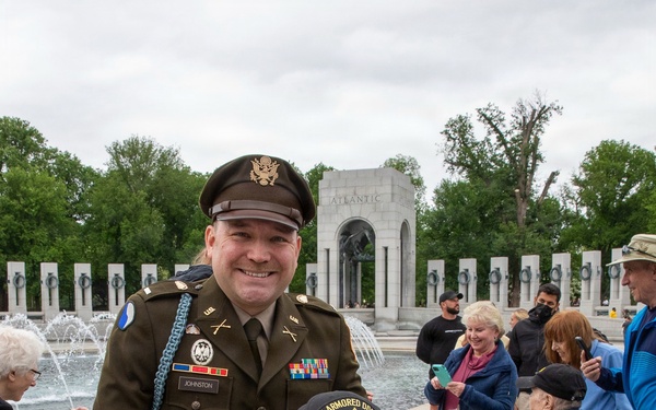 1st Lt. Johnston Welcomes "Uncle Von" WWII Veteran