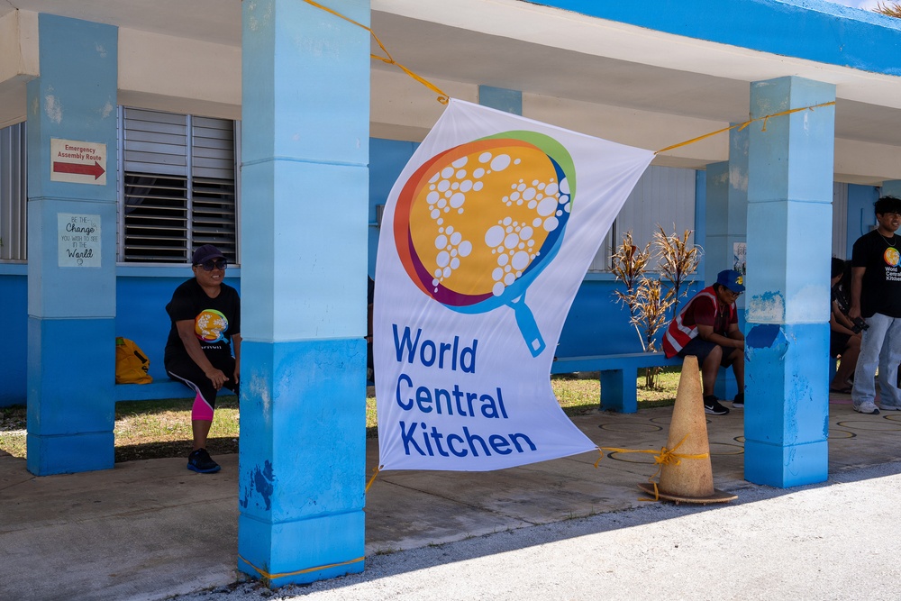 World Central Kitchen Distributes Food in Tinian