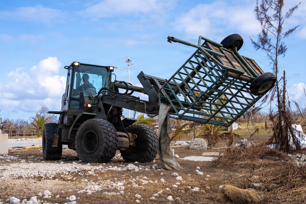 US Navy Seabee Debris Removal at Tinian Port