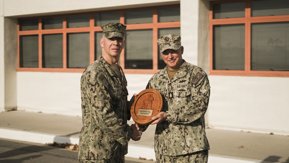 EOCS Ryan Newman Awarded the Seabee Senior Enlisted Leader Award