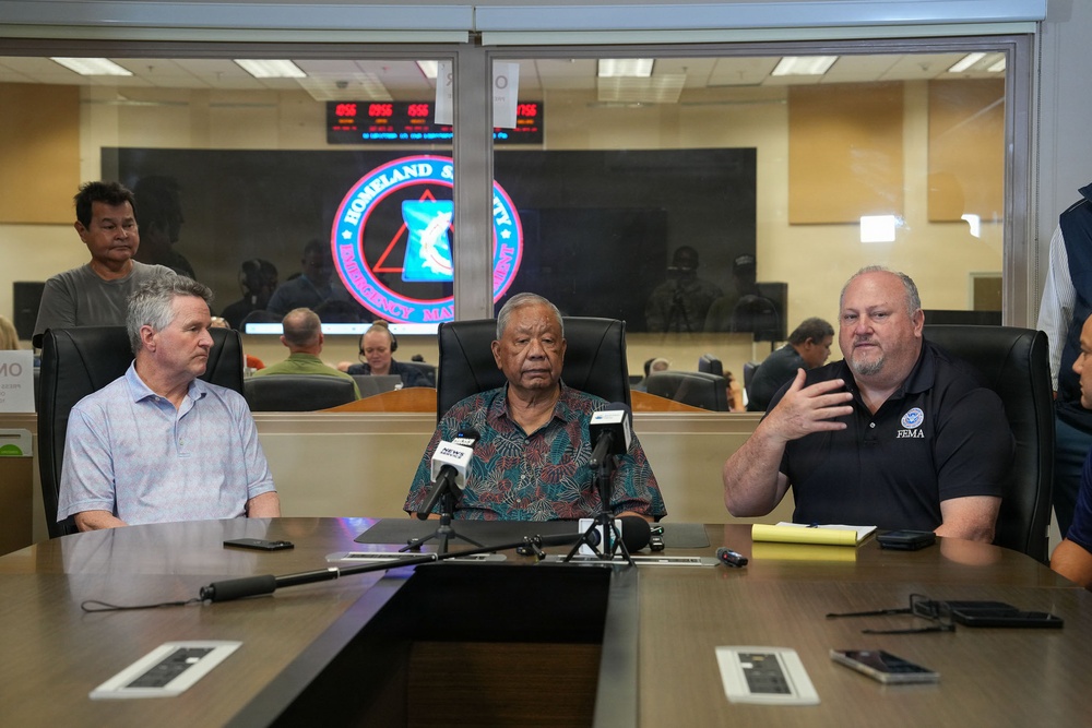 Press Event in Saipan at the Emergency Operations Center