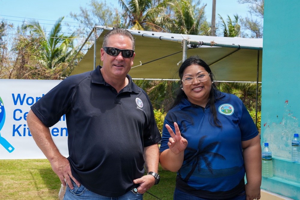 Rota Mayor Aubry Hocog with Staff and FEMA at the Aging Center in Rota, CNMI