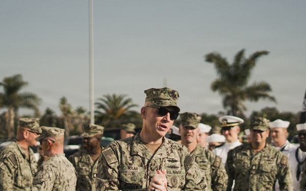 Force Master Chief Kevin M. Nolan Addresses NMCB-5 Seabess