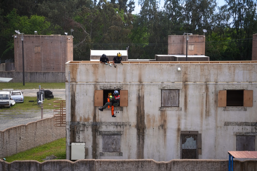U.S. Coast Guard Air Station Air Station Barbers Point conducts urban search and rescue training