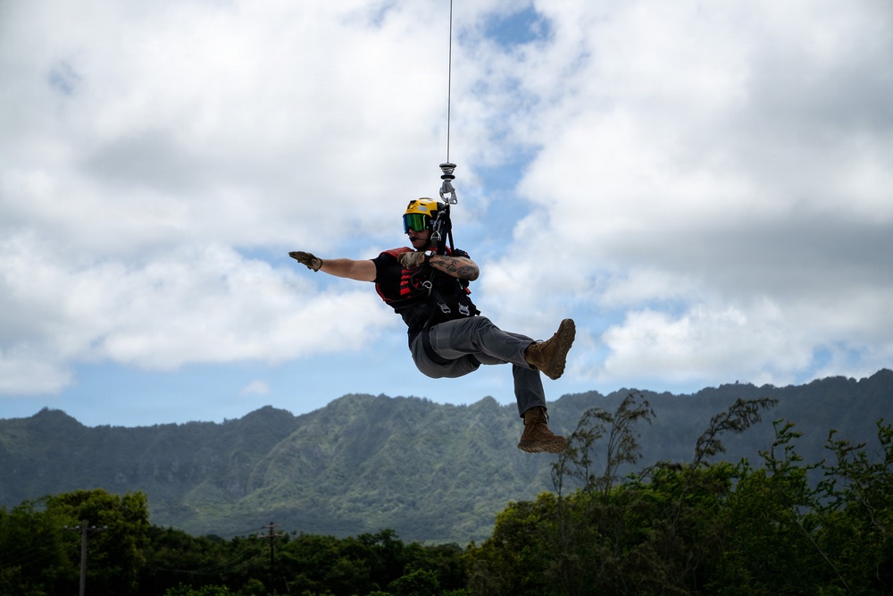 U.S. Coast Guard Air Station Air Station Barbers Point conducts urban search and rescue training