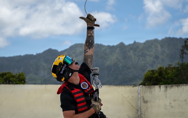 U.S. Coast Guard Air Station Air Station Barbers Point conducts urban search and rescue training