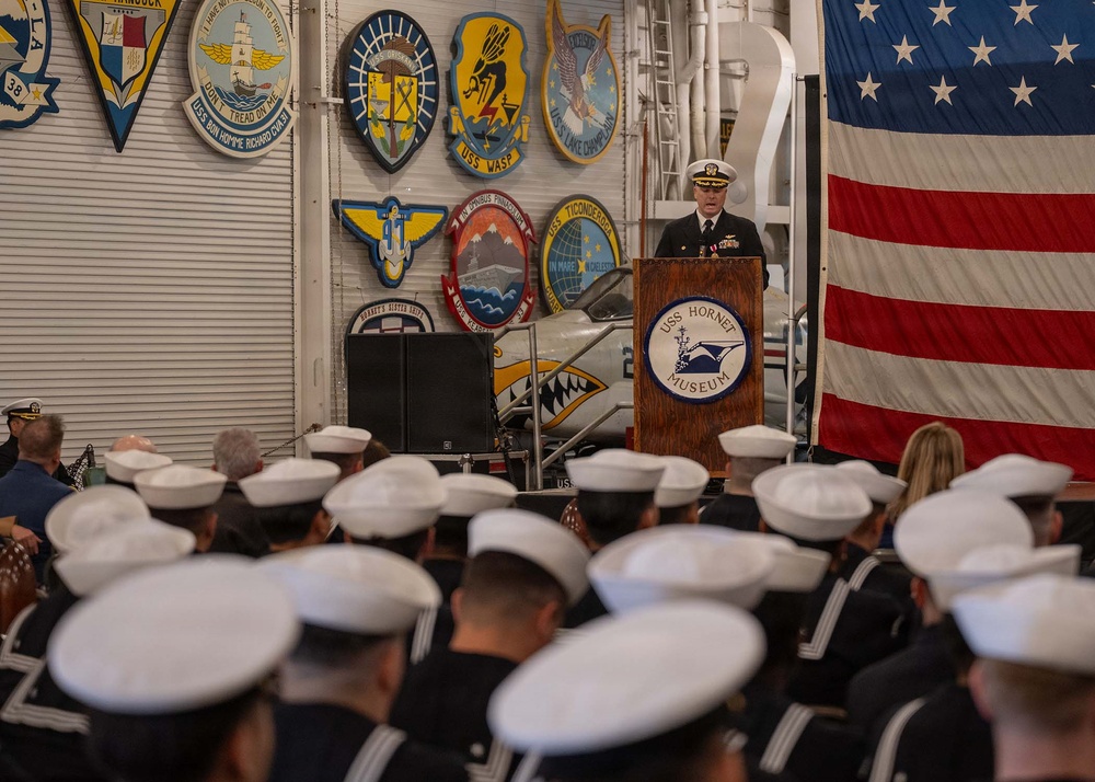 Golden Gate Changes Command Aboard Historic USS Hornet