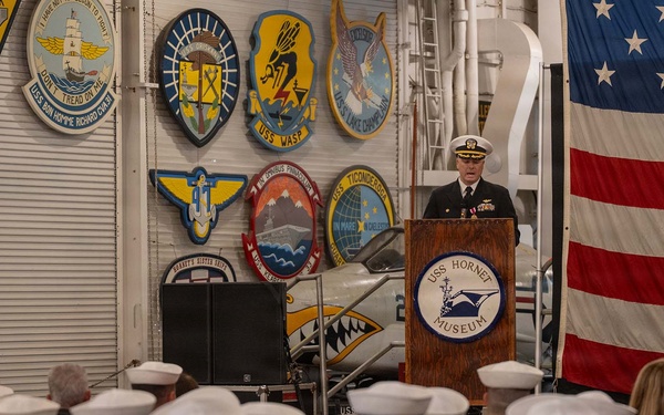 Golden Gate Changes Command Aboard Historic USS Hornet