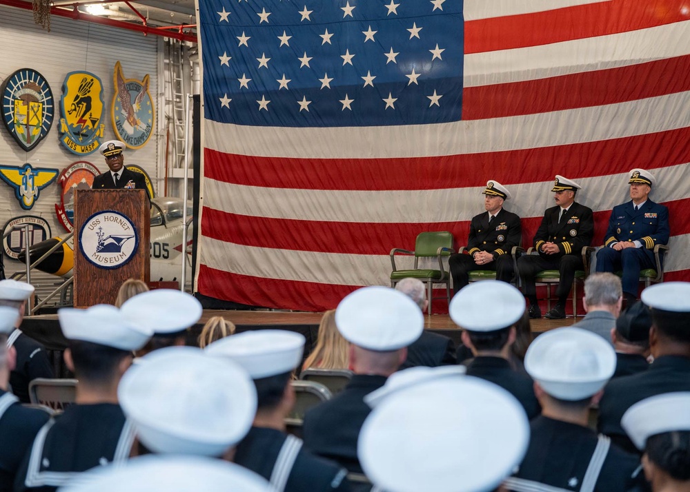 Golden Gate Changes Command Aboard Historic USS Hornet