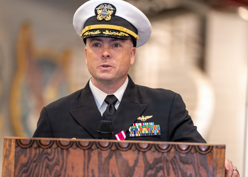 Golden Gate Changes Command Aboard Historic USS Hornet