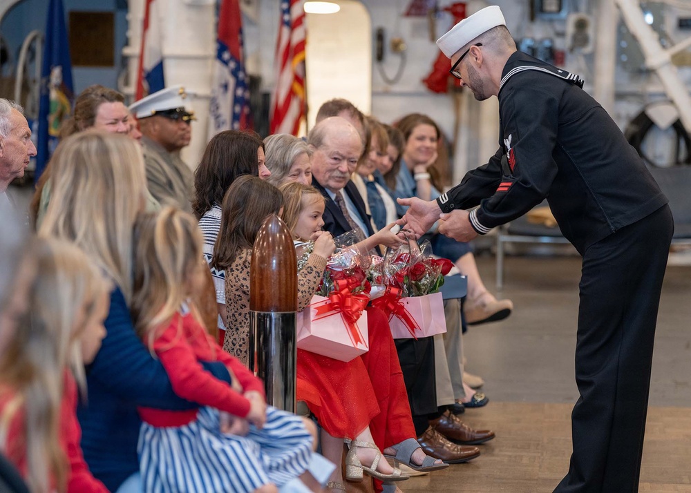 Golden Gate Changes Command Aboard Historic USS Hornet