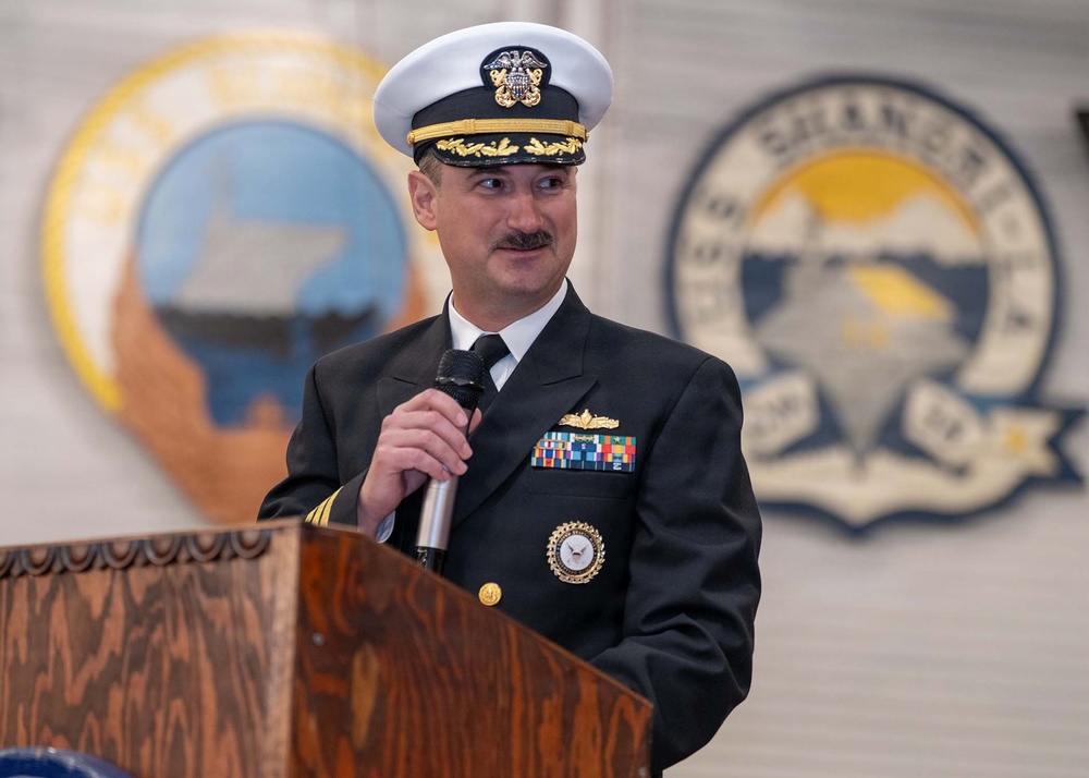 Golden Gate Changes Command Aboard Historic USS Hornet