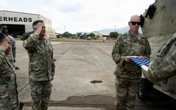 94th AAMDC Reenlists on Helicopter Airfield