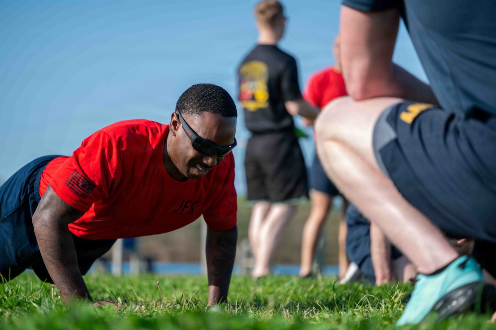 PCU John F Kennedy Conducts Physical Fitness Assessment