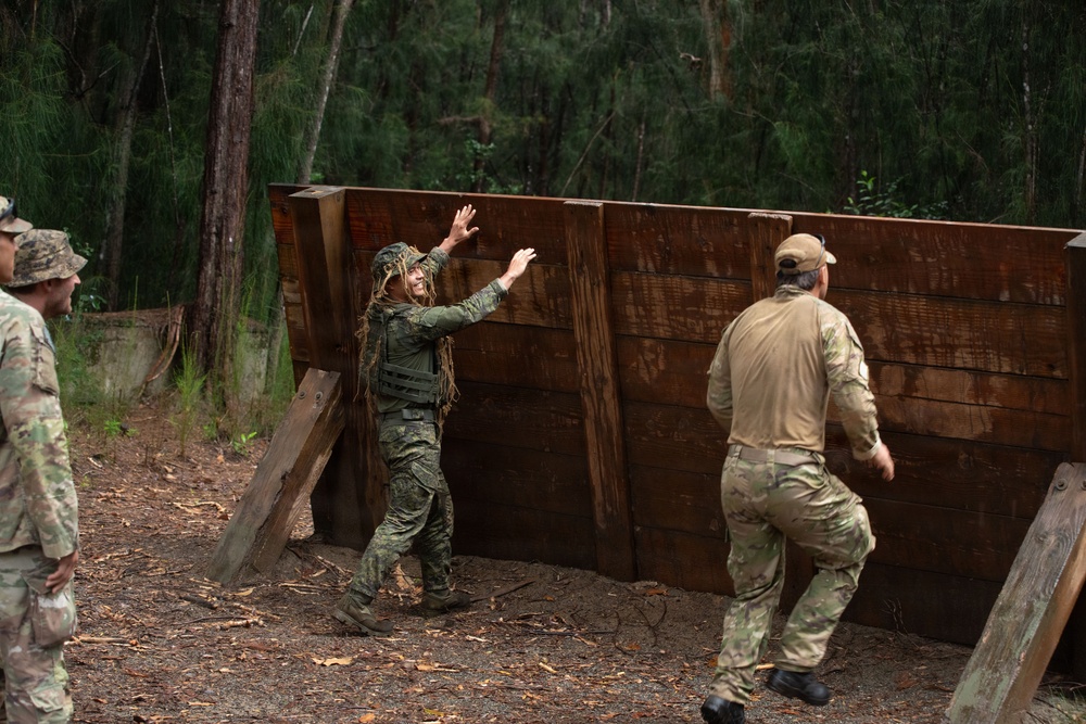 Allied and Partner Forces Conduct a Obstacle Course at Schofield Barracks