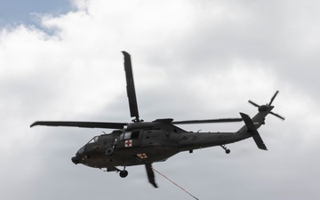 South Dakota National Guard conducts Black Hawk wildfire suppression drill at Angostura Reservoir