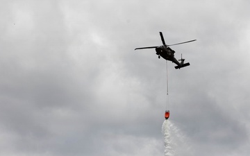 South Dakota National Guard conducts Black Hawk wildfire suppression drill at Angostura Reservoir