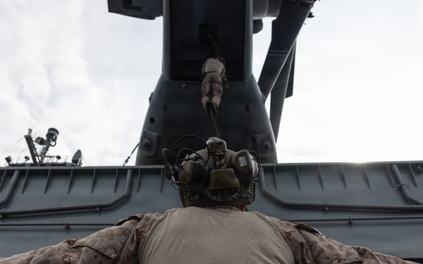 11th MEU Marines, Sailors Conduct Fast-Rope Training Aboard USS Boxer