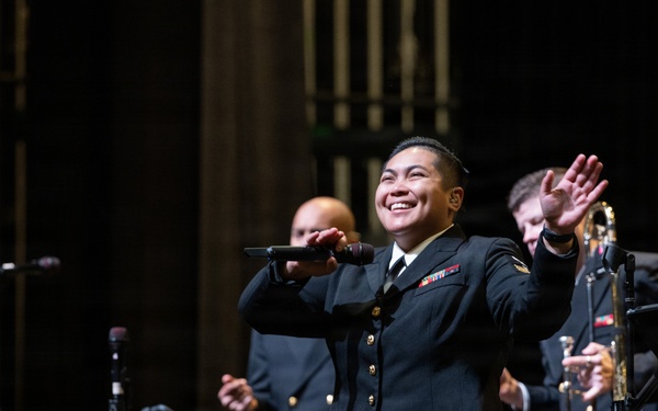 U.S. Navy Band Cruisers perform at Belmont Middle and High School