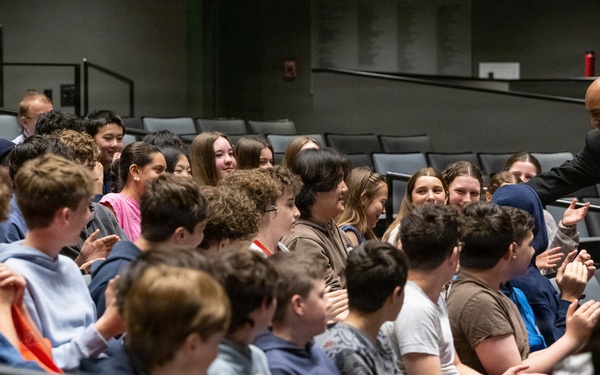 U.S. Navy Band Cruisers perform at Belmont Middle and High School