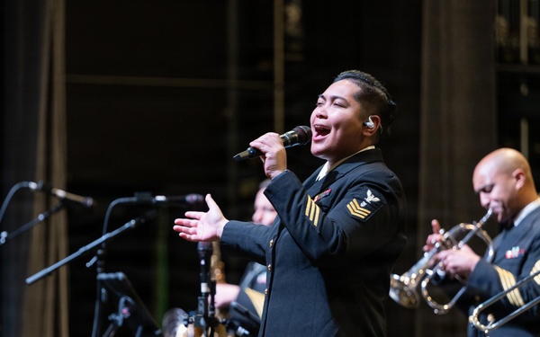 U.S. Navy Band Cruisers perform at Belmont Middle and High School