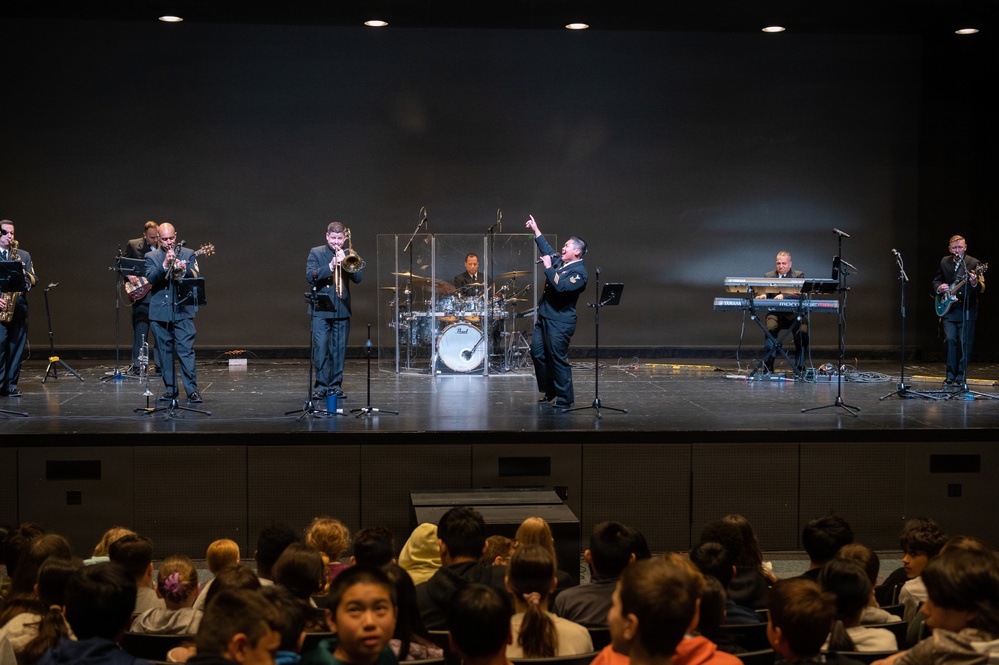 U.S. Navy Band Cruisers perform at Belmont Middle and High School
