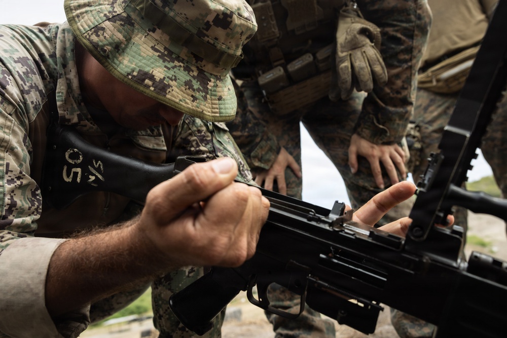 22nd MEU (SOC) | Machine Gun Range with Ecuadorian Marines