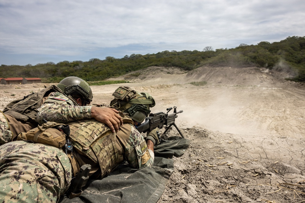 22nd MEU (SOC) | Machine Gun Range with Ecuadorian Marines