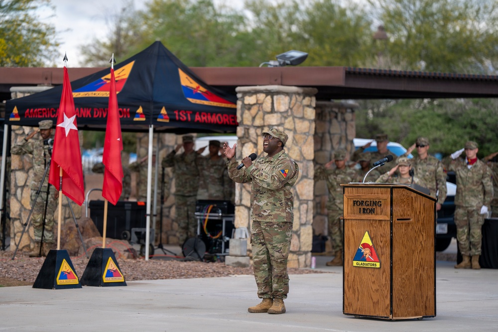 1AD farewells senior enlisted leader, welcomes incoming
