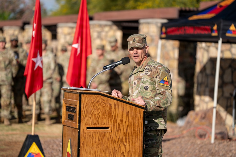 1AD farewells senior enlisted leader, welcomes incoming