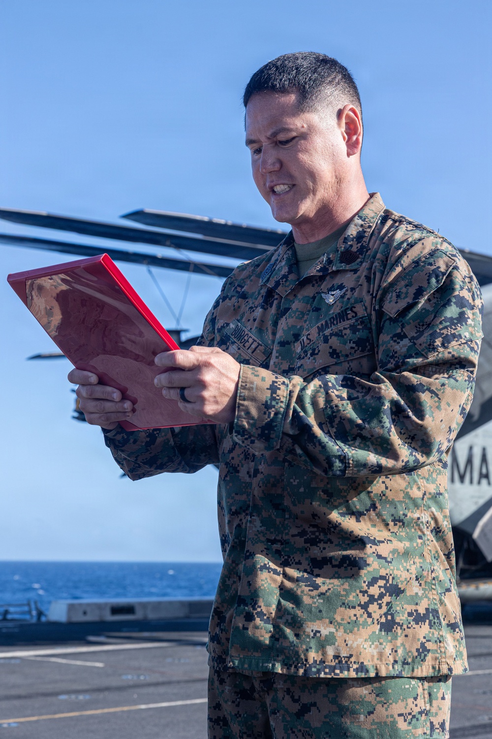 BLT 3/5 Marines gets Promoted Aboard USS Portland