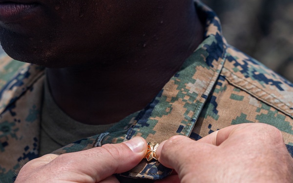 BLT 3/5 Marines gets Promoted Aboard USS Portland