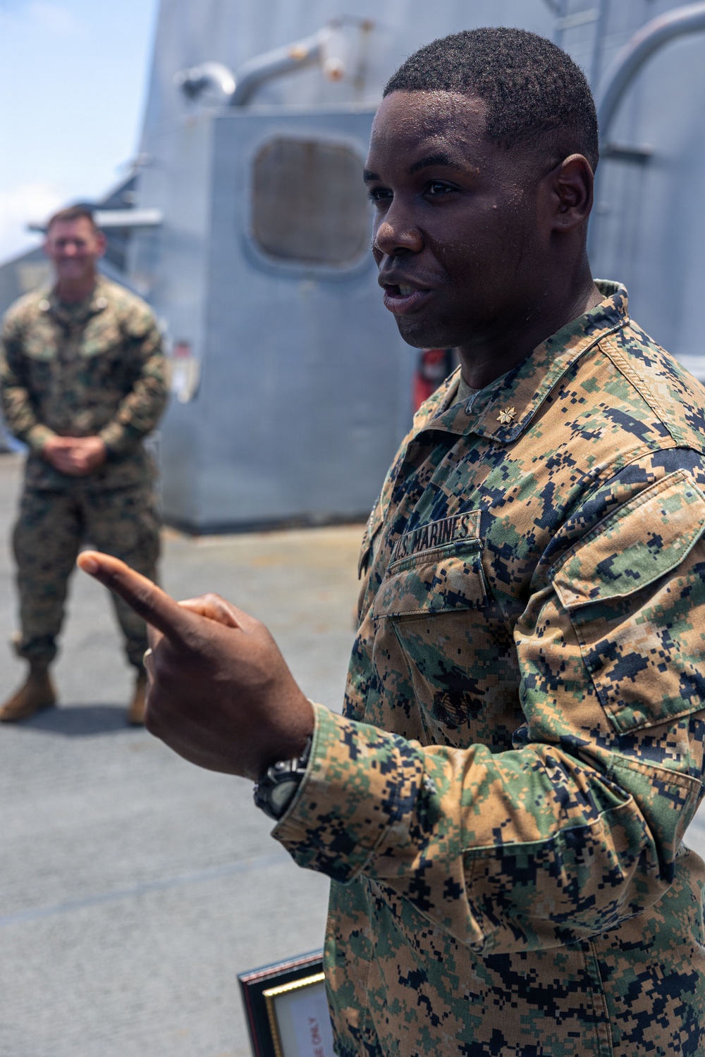 BLT 3/5 Marines gets Promoted Aboard USS Portland