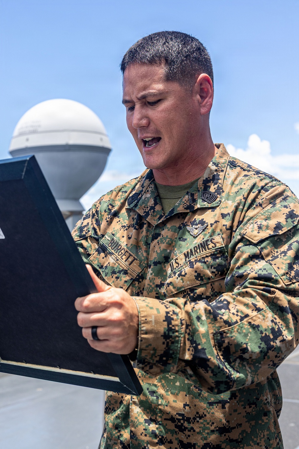 BLT 3/5 Marines gets Promoted Aboard USS Portland