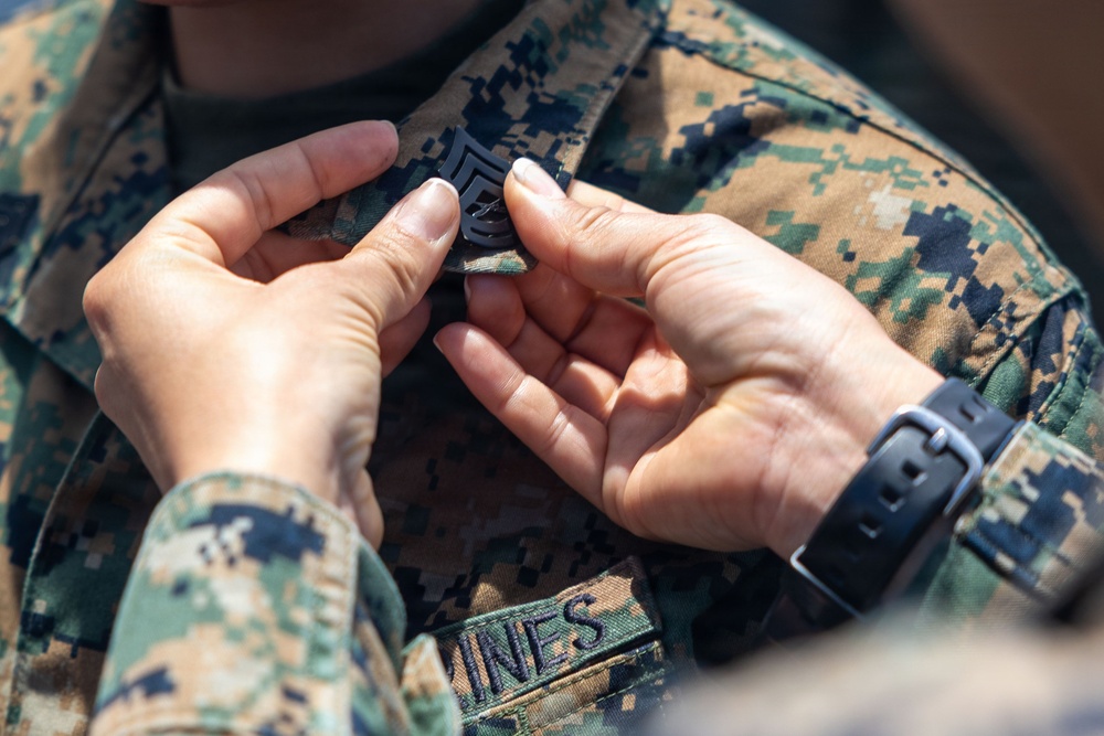 BLT 3/5 Marines gets Promoted Aboard USS Portland