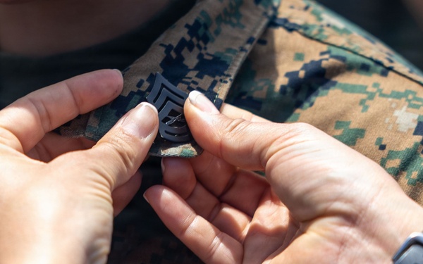 BLT 3/5 Marines gets Promoted Aboard USS Portland